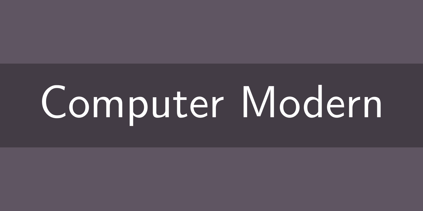 Пример шрифта Computer Modern Typewriter Light